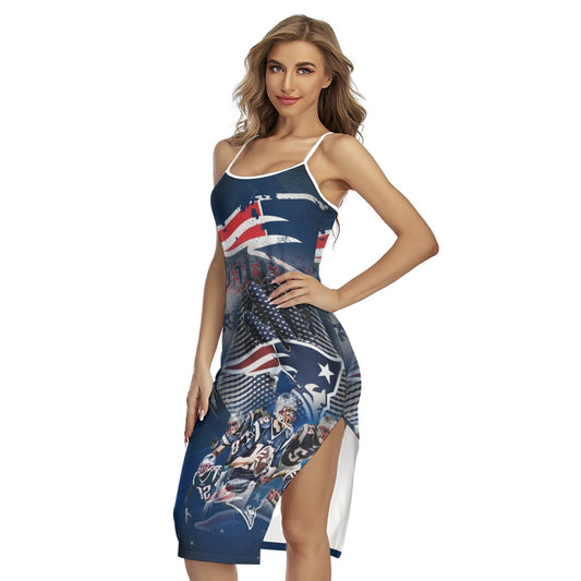 New England Patriots Cross Back Cami Dress