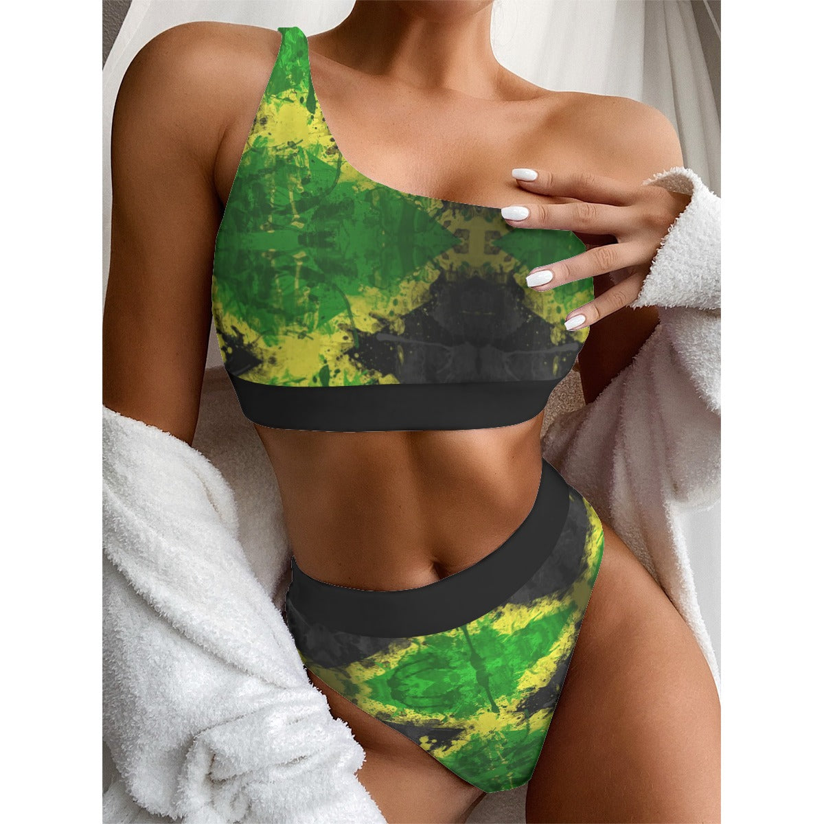 Jamrock Women's Bikini With Single Shoulder