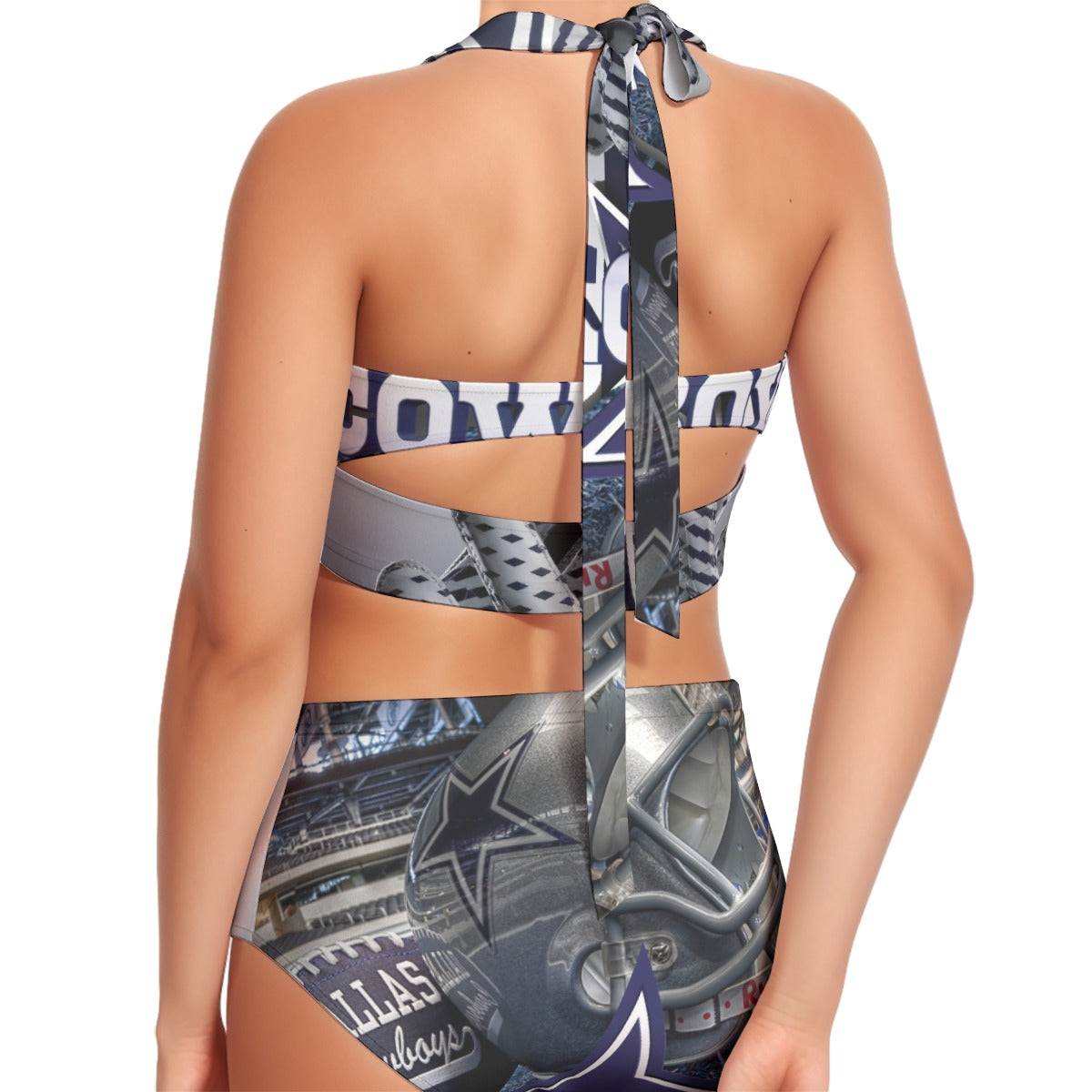 Dallas Cowboys Women's Swimsuit Set With Halter