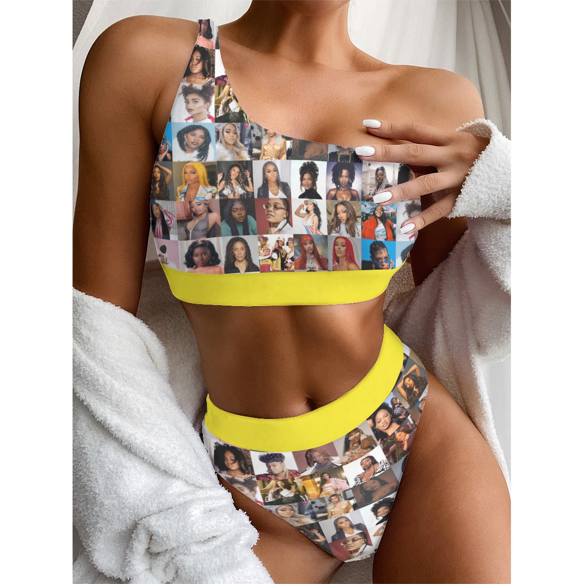 Black Women Rappers - Women's Bikini With Single Shoulder
