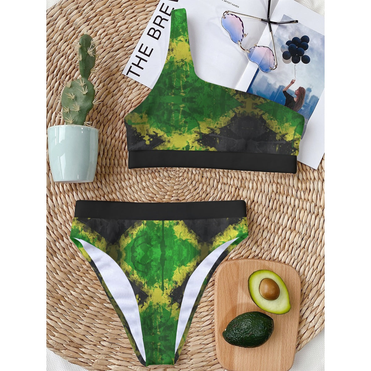 Jamrock Women's Bikini With Single Shoulder