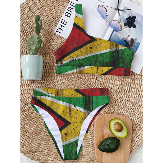 Guyana Women's Bikini With Single Shoulder
