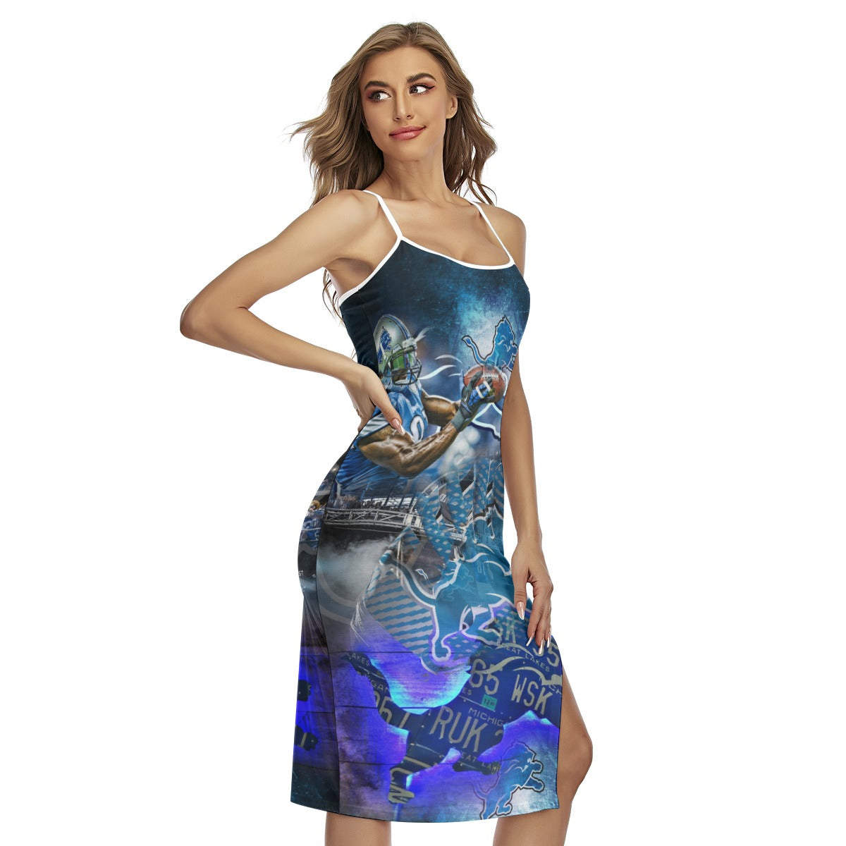 Detriot LionsCross Cross Cami Dress