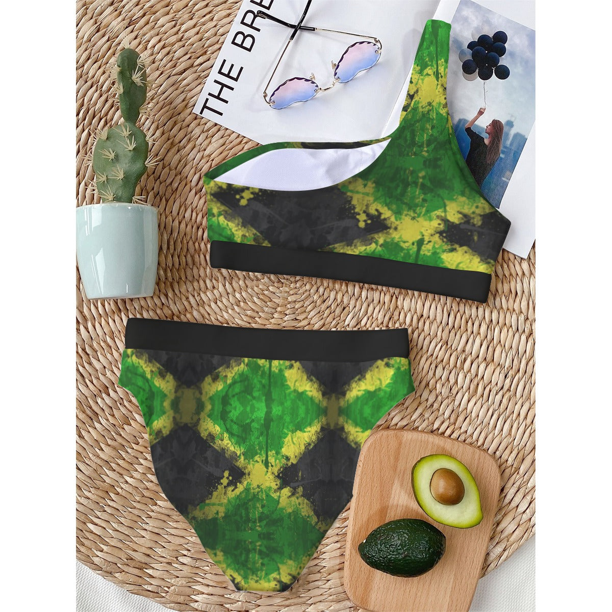 Jamrock Women's Bikini With Single Shoulder