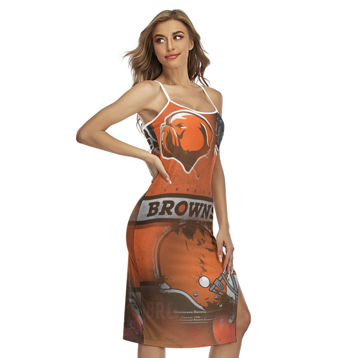 Cleveland Browns Cross Back Cami Dress