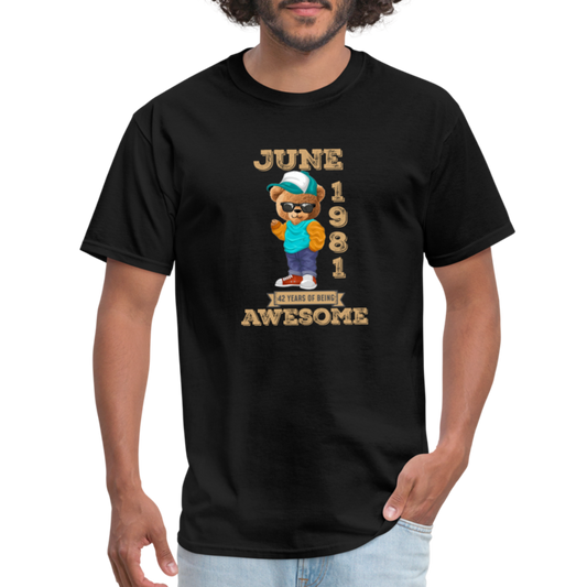 42 Years of Awesome Bear T-Shirt - black