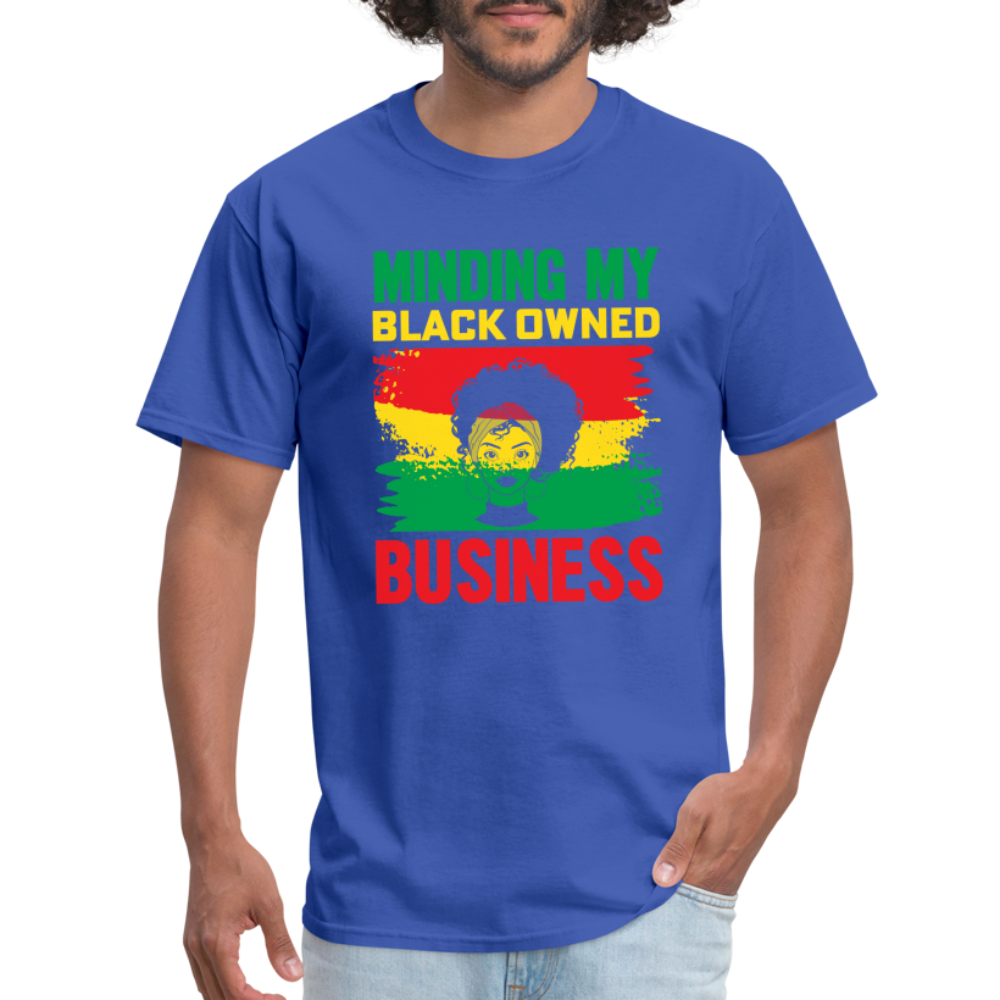 Minding My Black Owned Business - royal blue