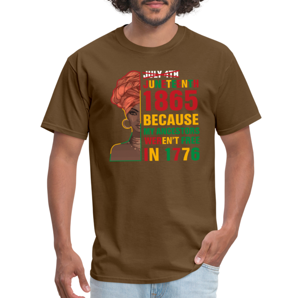 Black Independence Day T-Shirt - brown