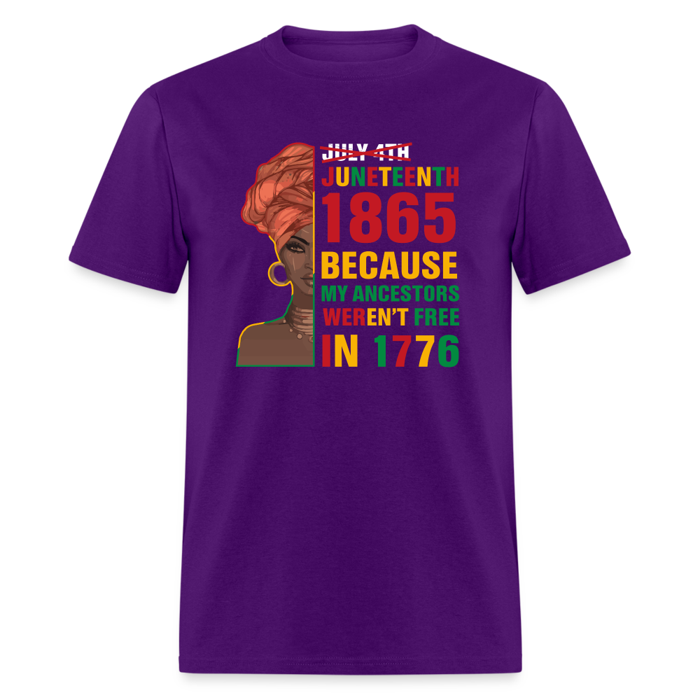 Black Independence Day T-Shirt - purple