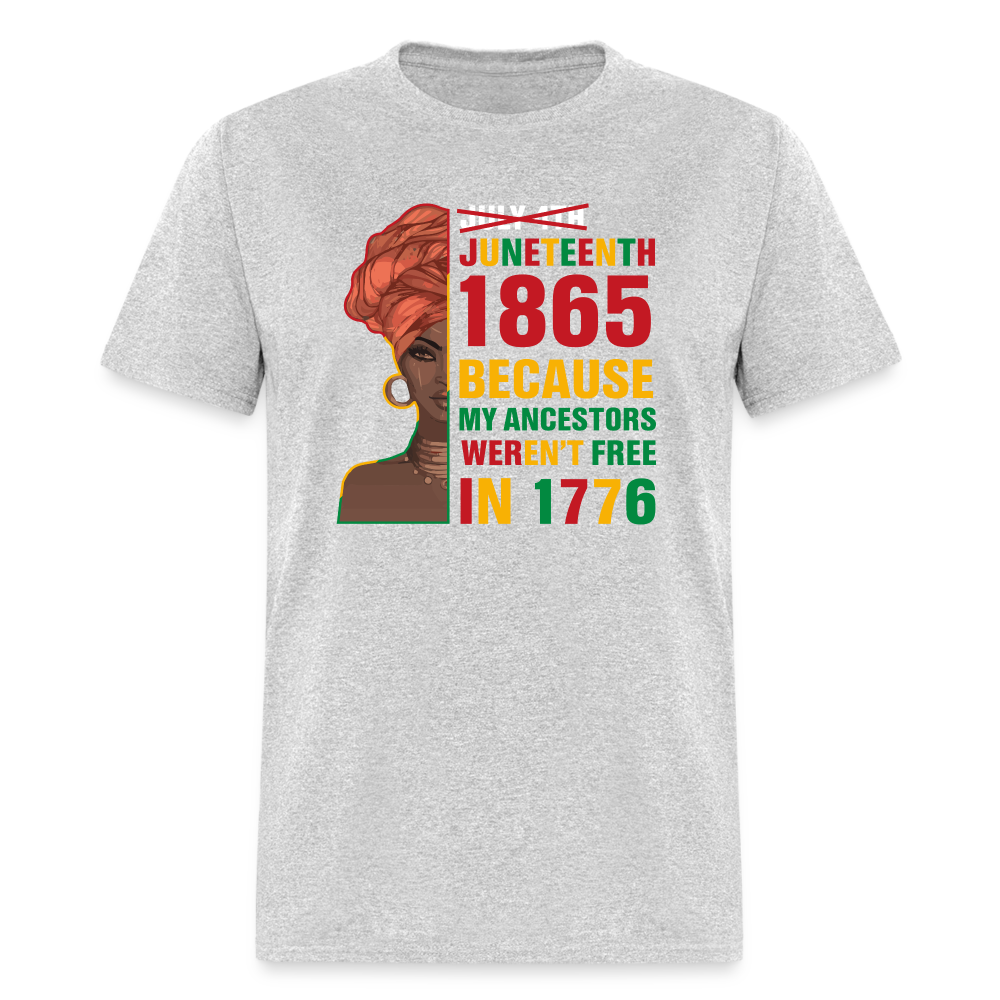Black Independence Day T-Shirt - heather gray