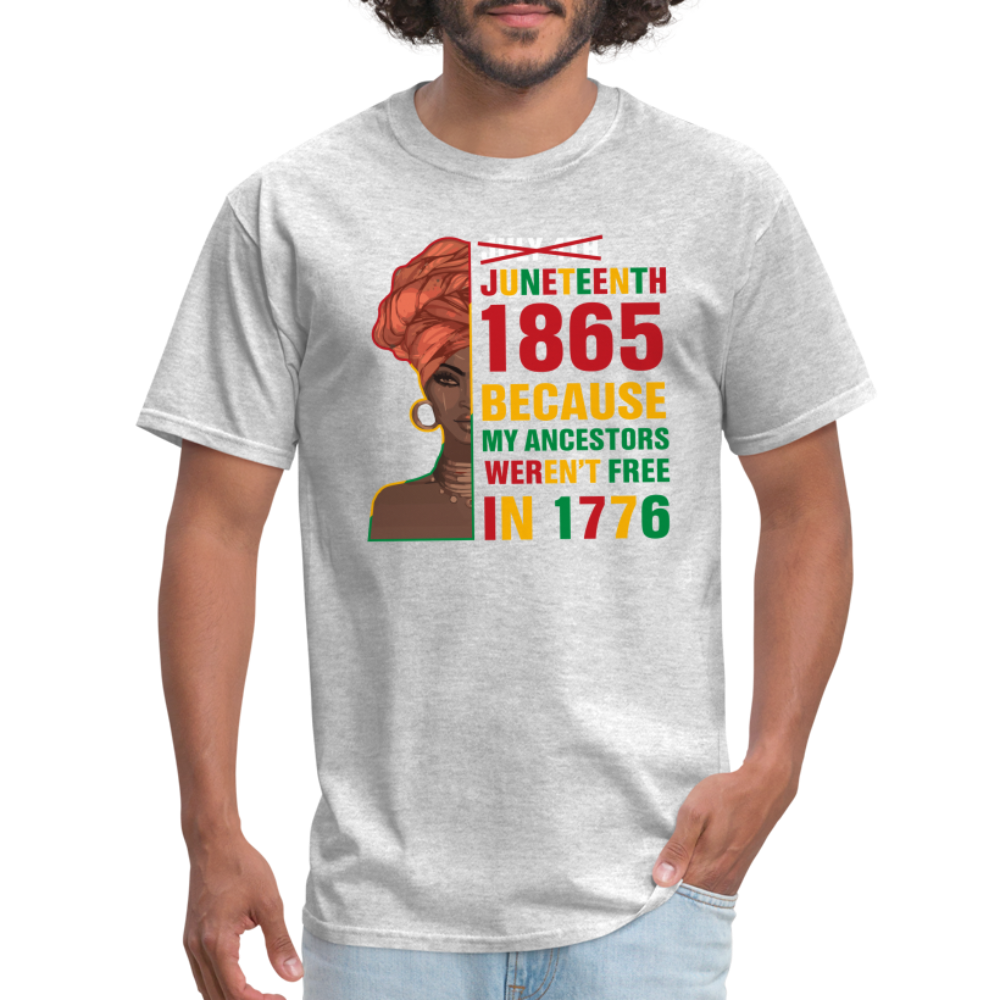 Black Independence Day T-Shirt - heather gray