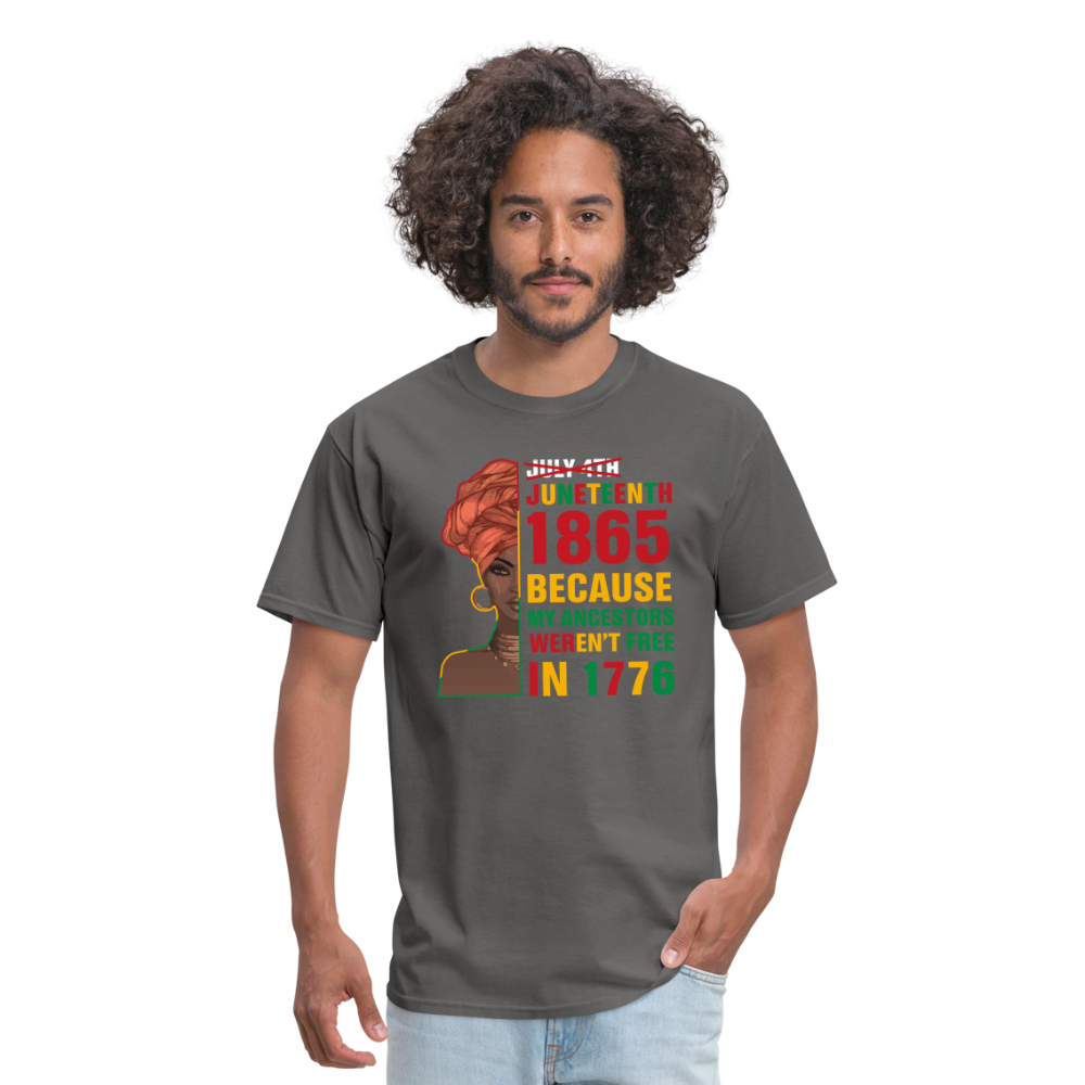 Black Independence Day T-Shirt - charcoal
