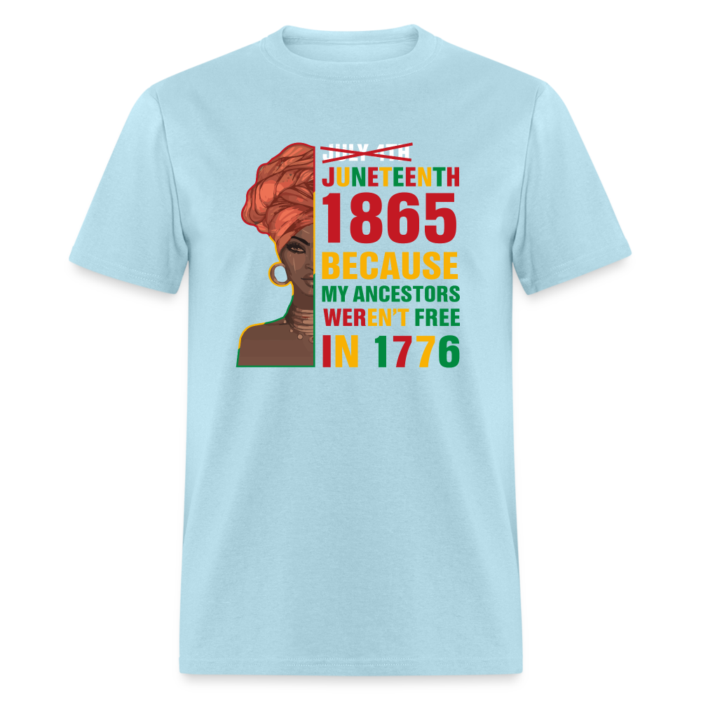 Black Independence Day T-Shirt - powder blue