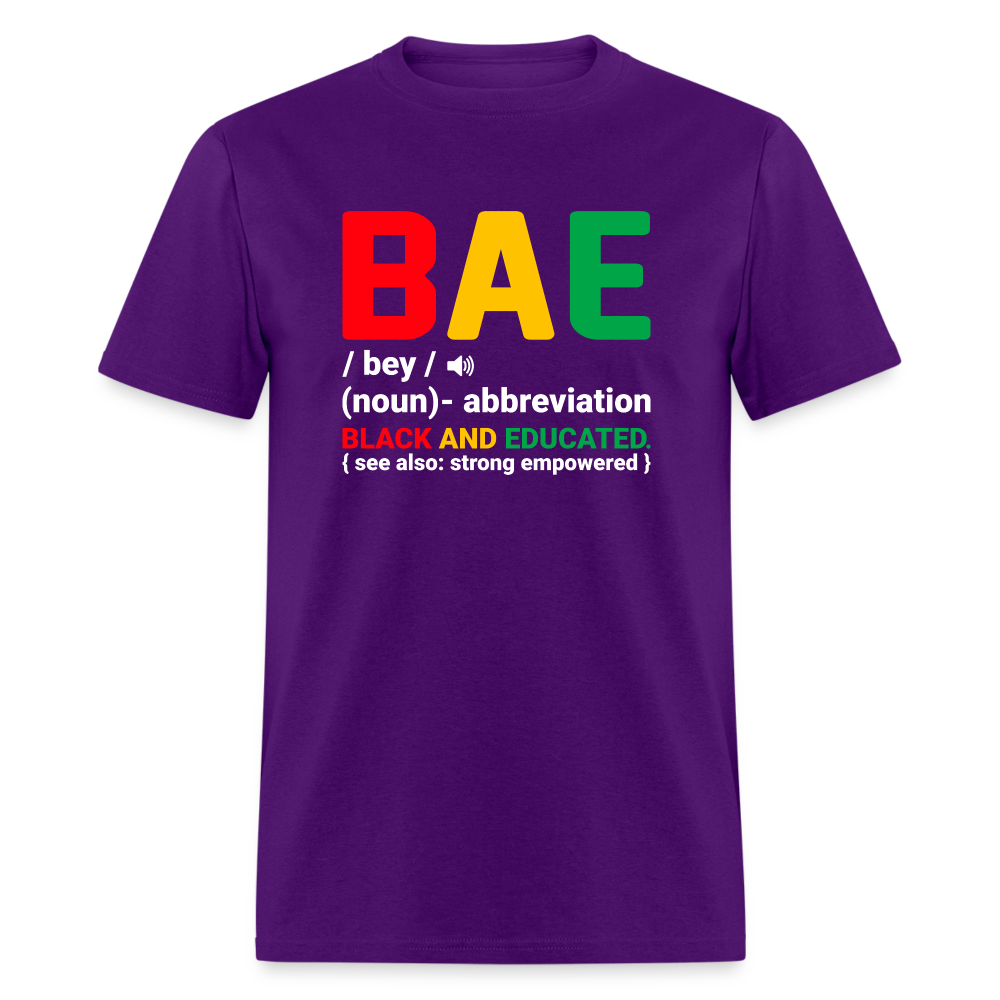 BAE - Black and Educated T-Shirt - purple