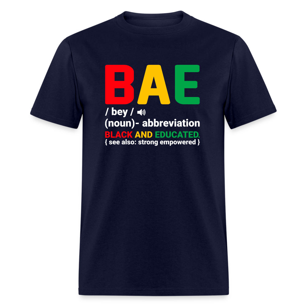 BAE - Black and Educated T-Shirt - navy