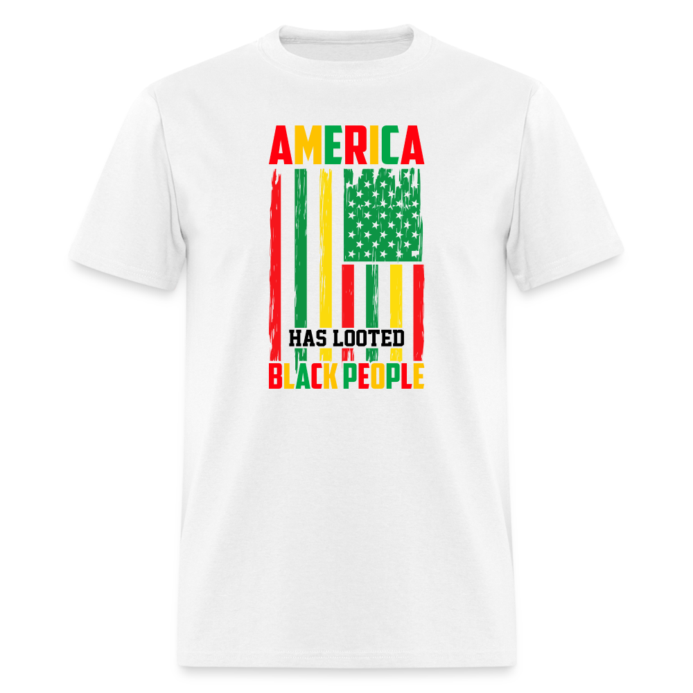 Looted Black People T-Shirt - white