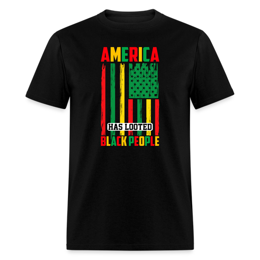 Looted Black People T-Shirt - black