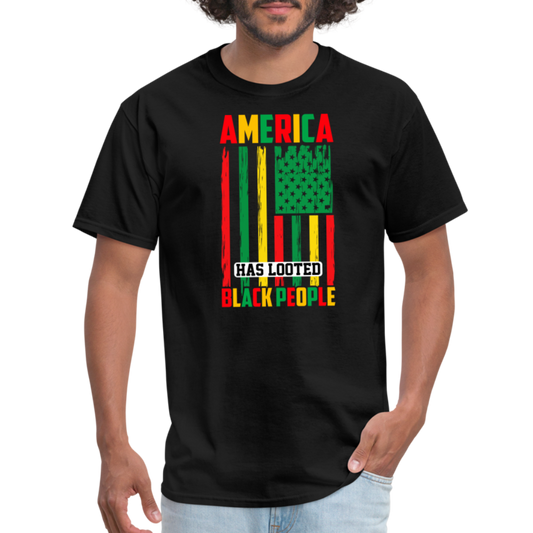 Looted Black People T-Shirt - black