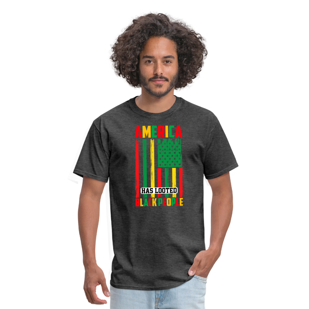 Looted Black People T-Shirt - heather black