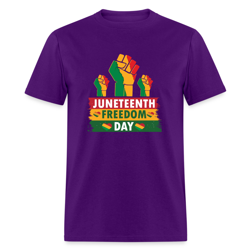 Juneteenth Fist T-Shirt - purple