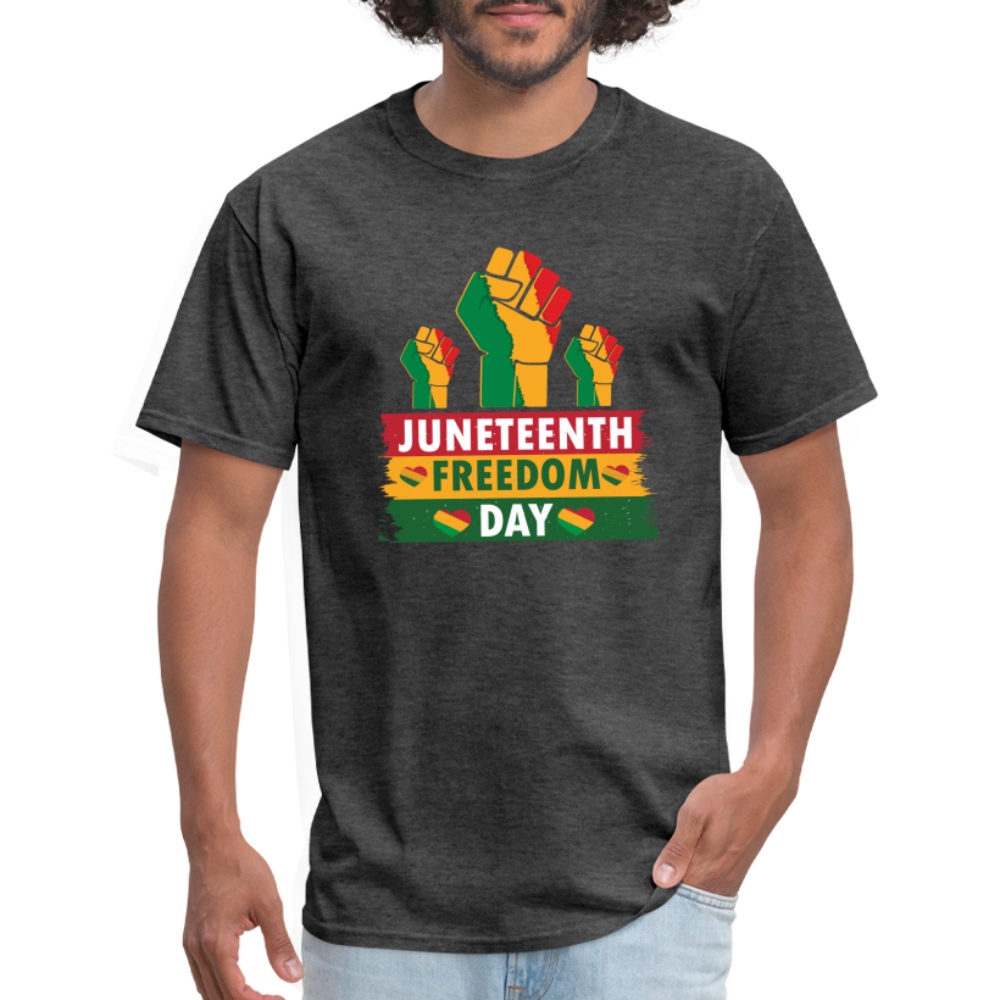 Juneteenth Fist T-Shirt - heather black