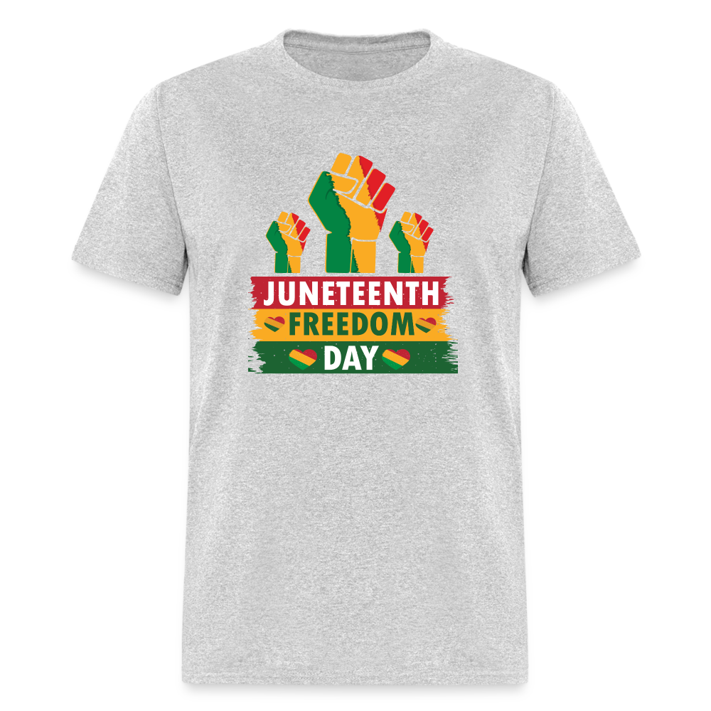 Juneteenth Fist T-Shirt - heather gray
