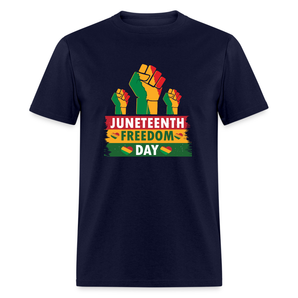Juneteenth Fist T-Shirt - navy