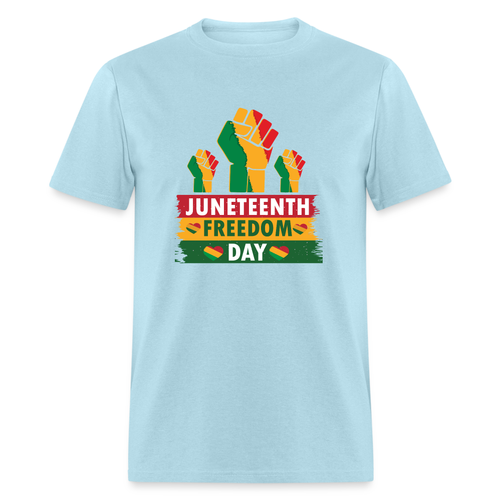 Juneteenth Fist T-Shirt - powder blue