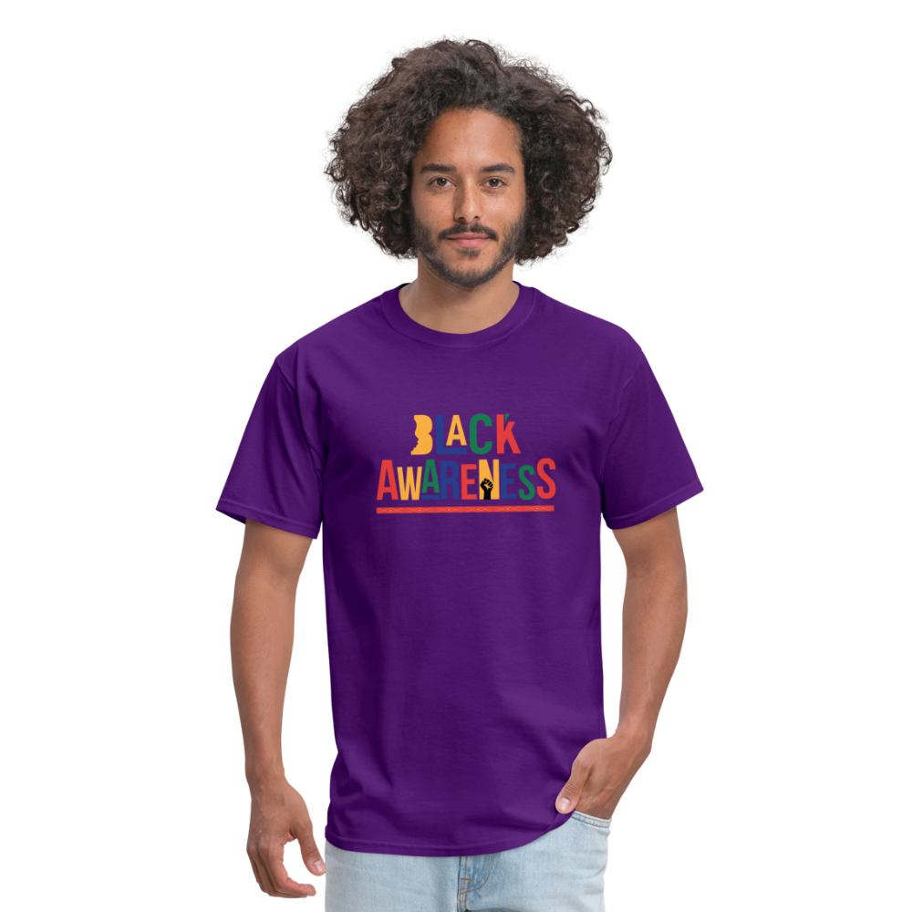 Black Awareness T-Shirt - purple