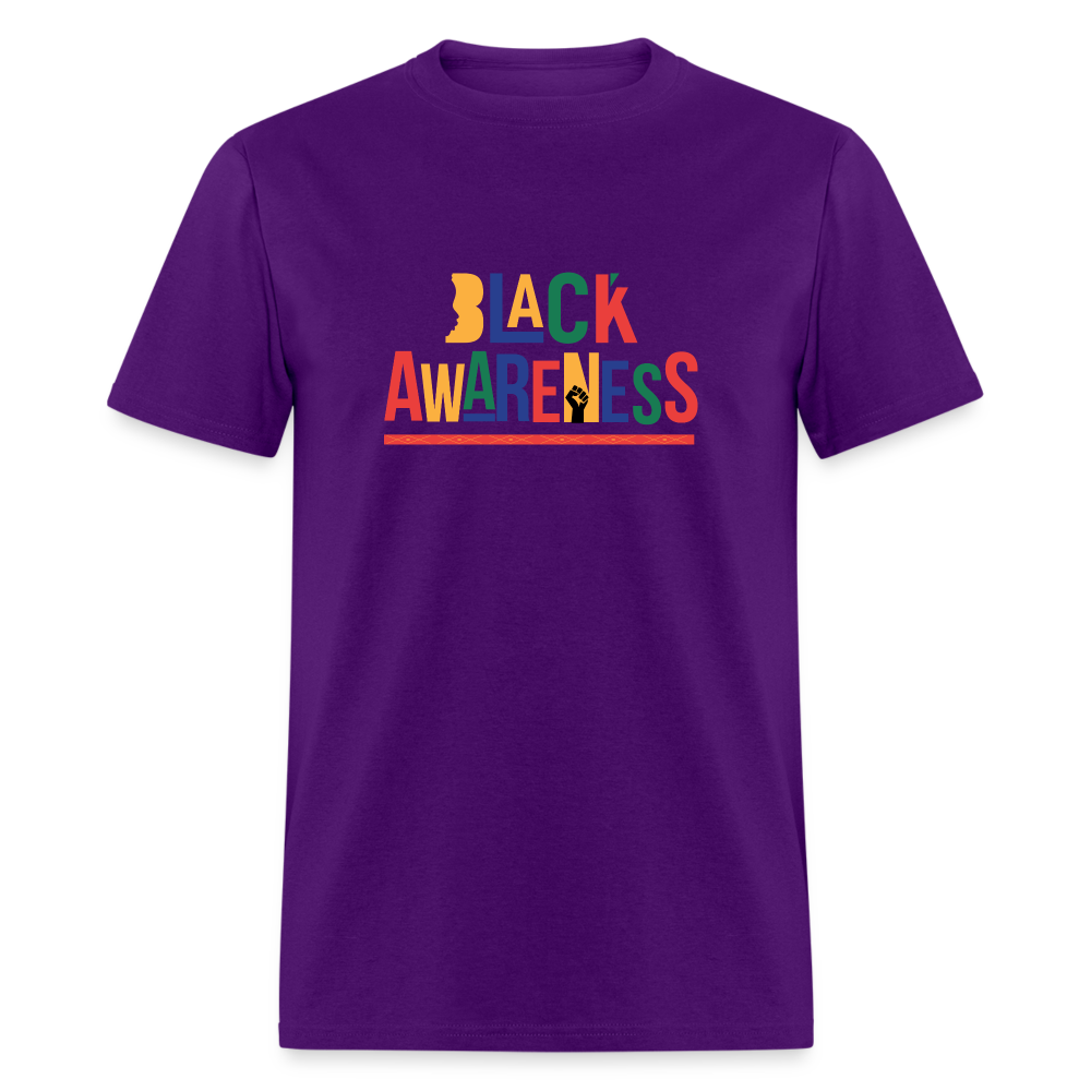 Black Awareness T-Shirt - purple