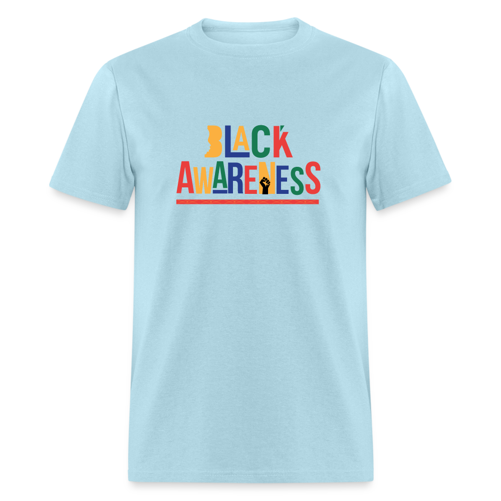 Black Awareness T-Shirt - powder blue