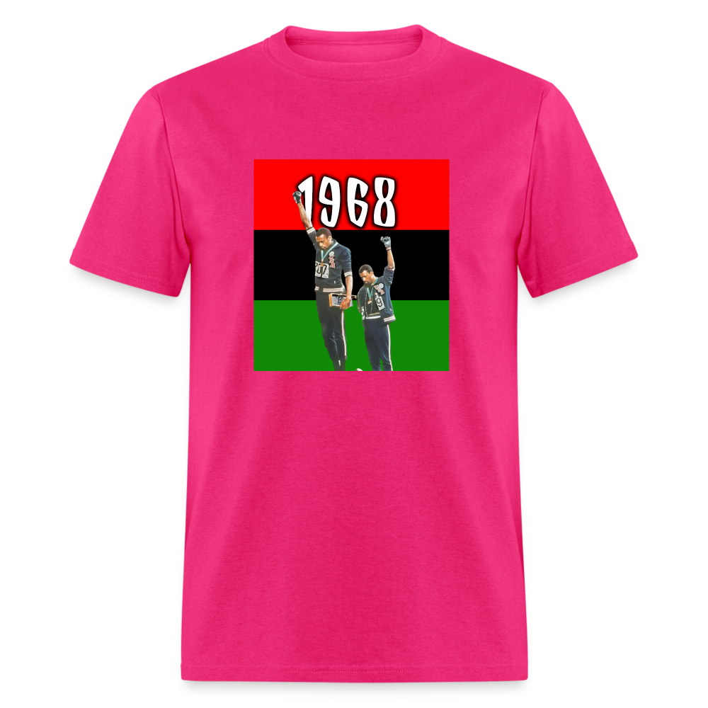Tommie Smith and John Carlos Unisex T-Shirt - fuchsia