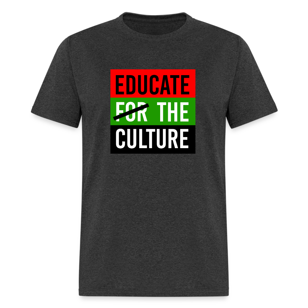 Educate The Culture T-Shirt - heather black