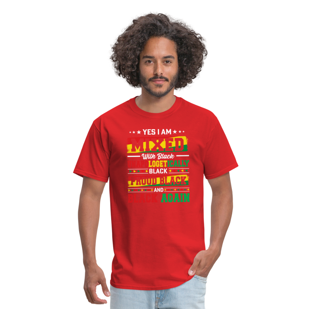 Black Mixed with Black - Unisex Classic T-Shirt - red