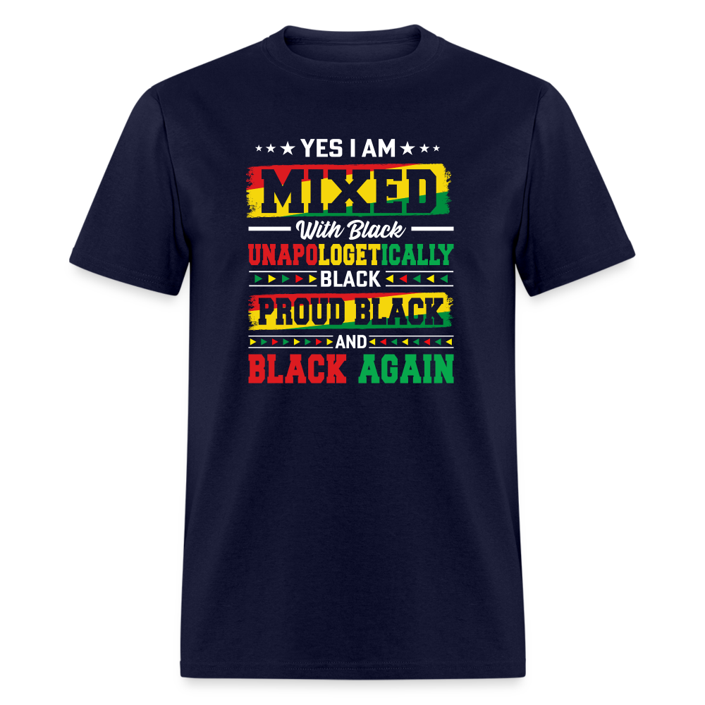 Black Mixed with Black - Unisex Classic T-Shirt - navy