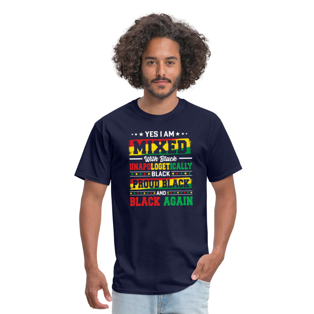 Black Mixed with Black - Unisex Classic T-Shirt - navy