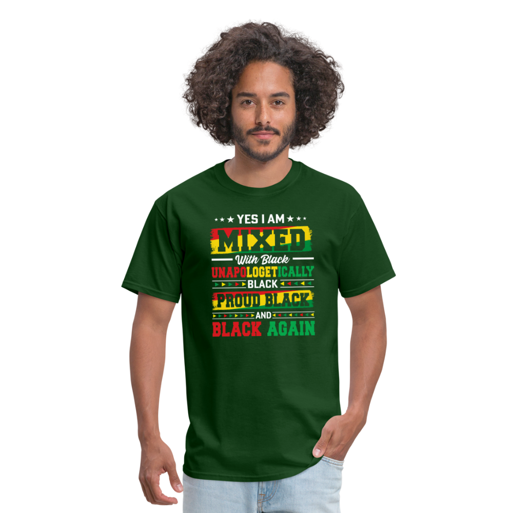 Black Mixed with Black - Unisex Classic T-Shirt - forest green