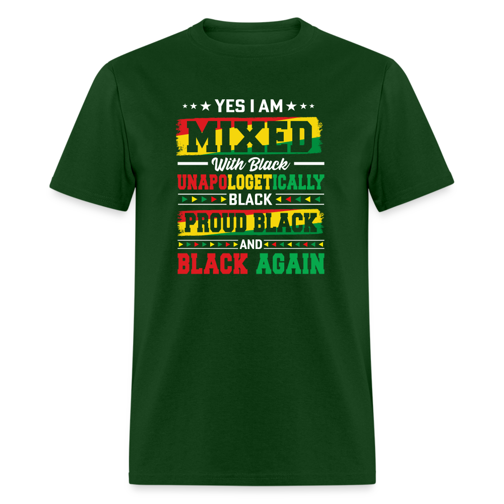 Black Mixed with Black - Unisex Classic T-Shirt - forest green