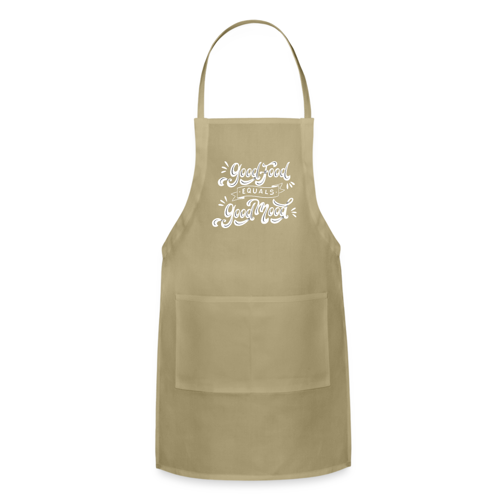 Good Food Good Mood - Adjustable Apron - khaki