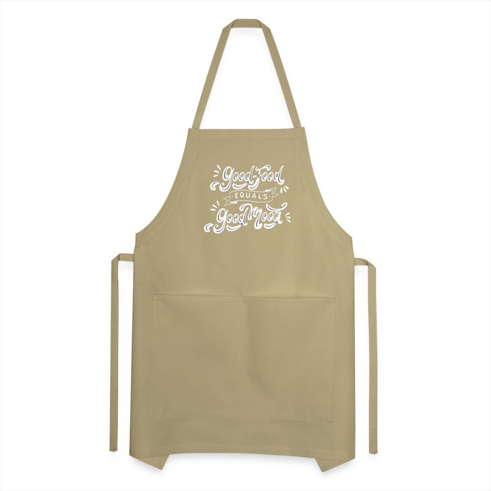 Good Food Good Mood - Adjustable Apron - khaki