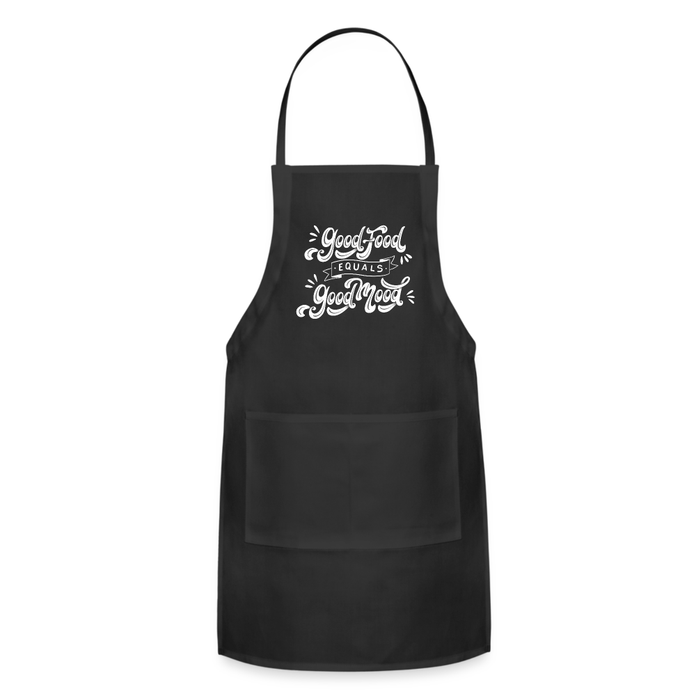Good Food Good Mood - Adjustable Apron - black