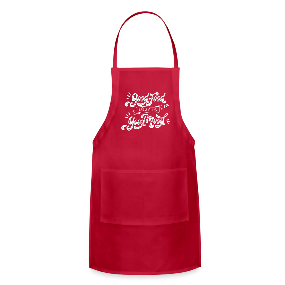 Good Food Good Mood - Adjustable Apron - red