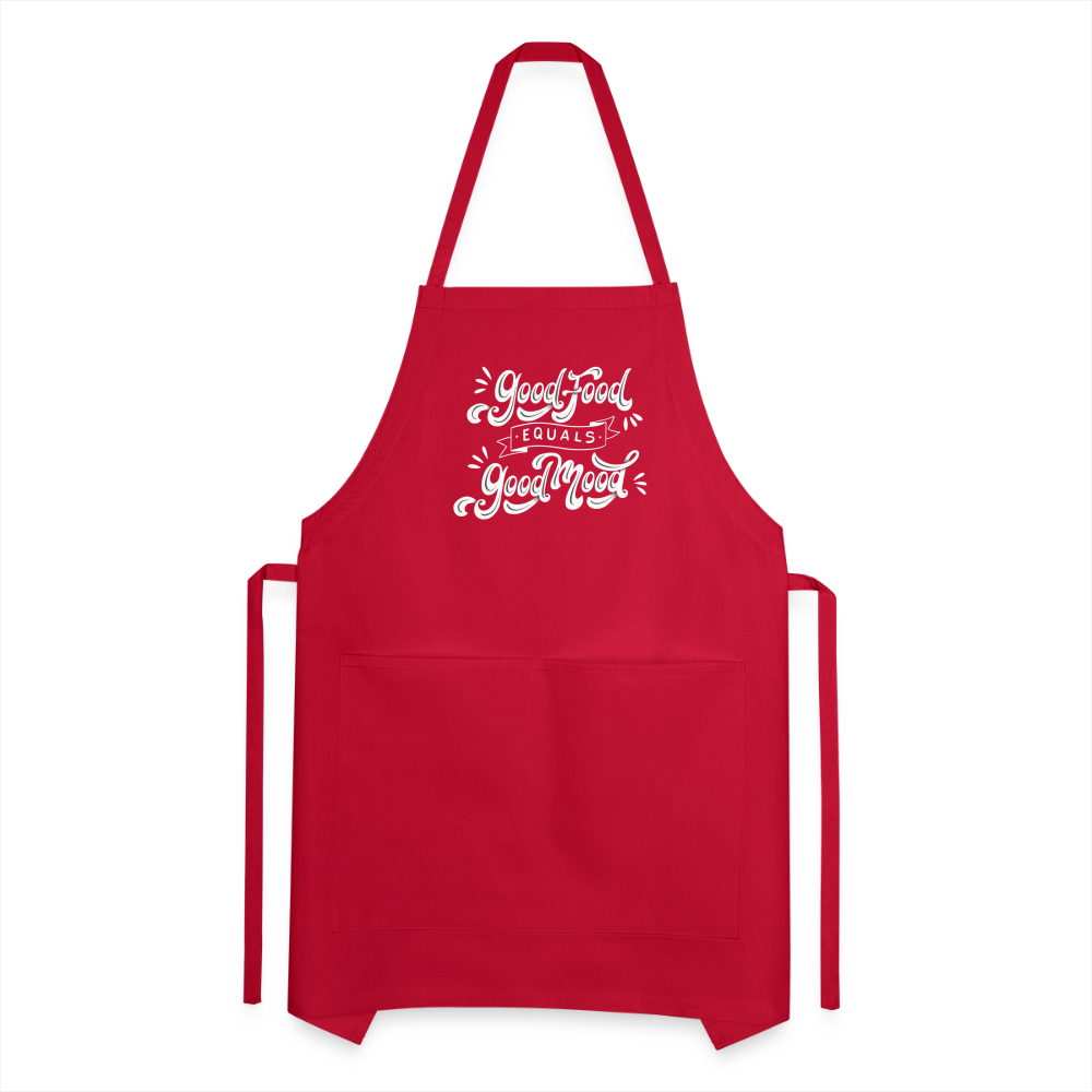 Good Food Good Mood - Adjustable Apron - red