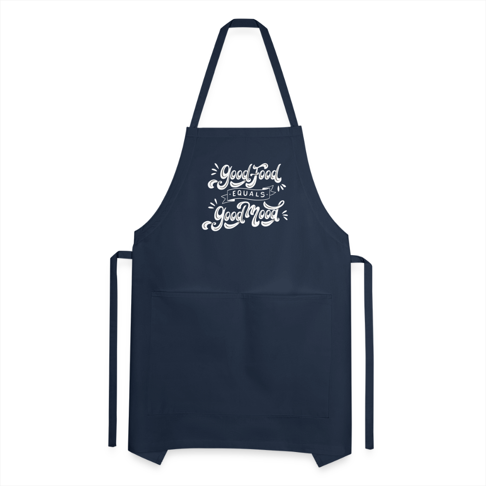 Good Food Good Mood - Adjustable Apron - navy
