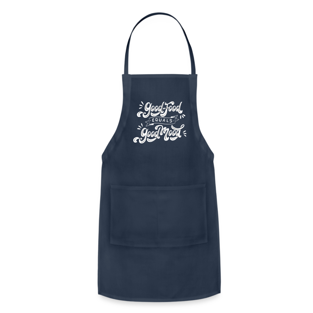 Good Food Good Mood - Adjustable Apron - navy