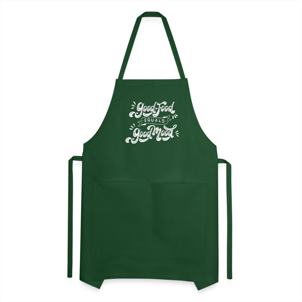 Good Food Good Mood - Adjustable Apron - forest green