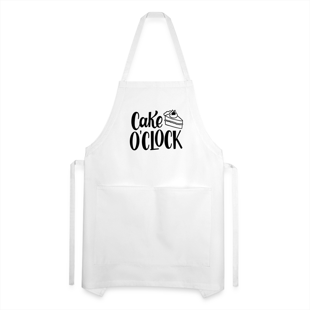 Cake o'Clock - Adjustable Apron - white