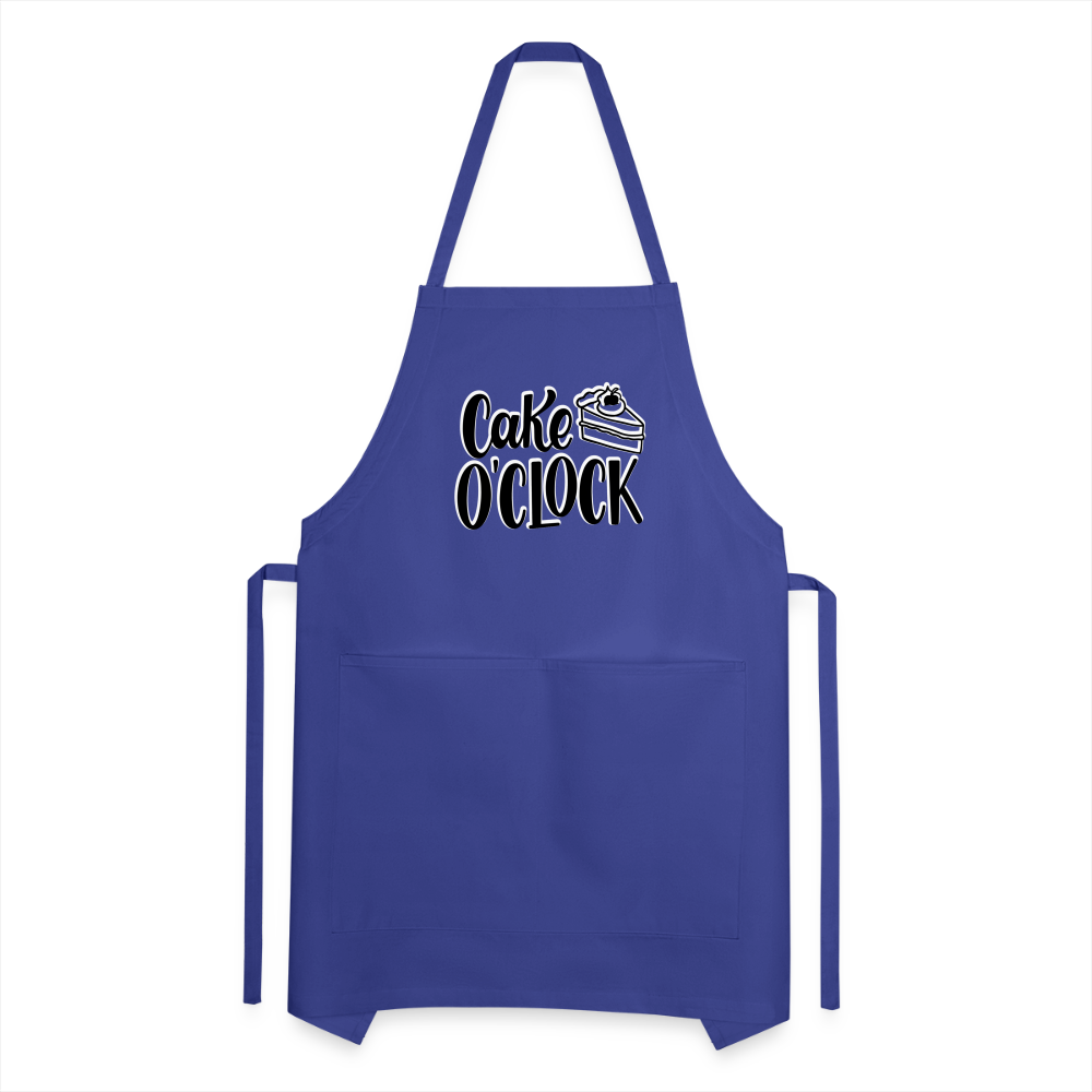Cake o'Clock - Adjustable Apron - royal blue