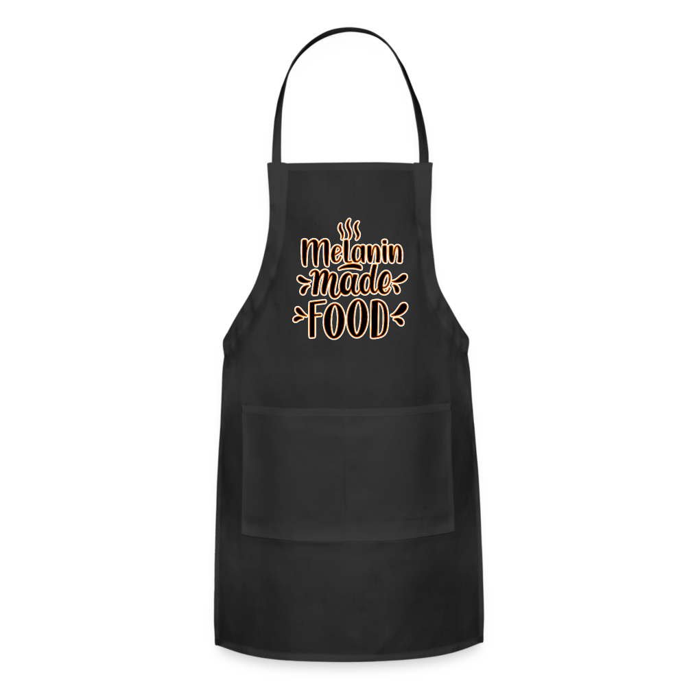 Melanin Made This Food - Adjustable Apron - black
