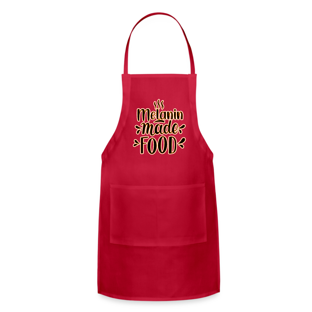 Melanin Made This Food - Adjustable Apron - red
